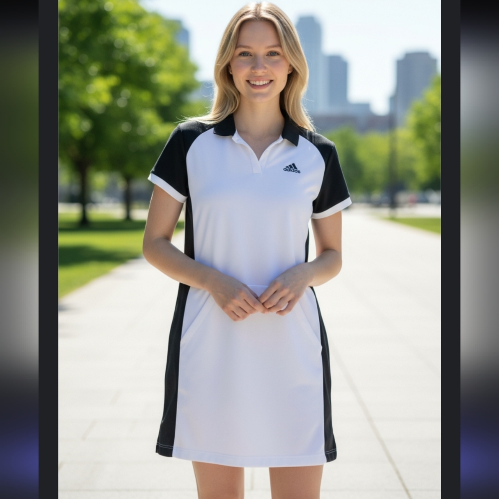 Adidas Monochrome Polo Dress